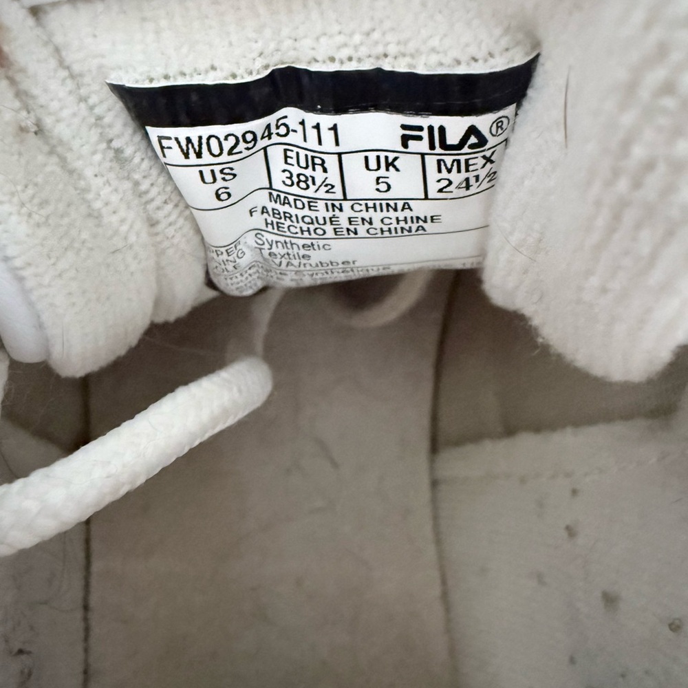 Fila White Athletic Shoes - Picture 5 of 5